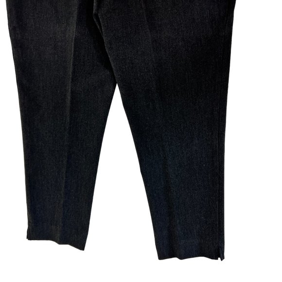 Investments Charcoal Gray 5th Ave Side Zip Slim Fit Pants Size 10 Short - Picture 7 of 13